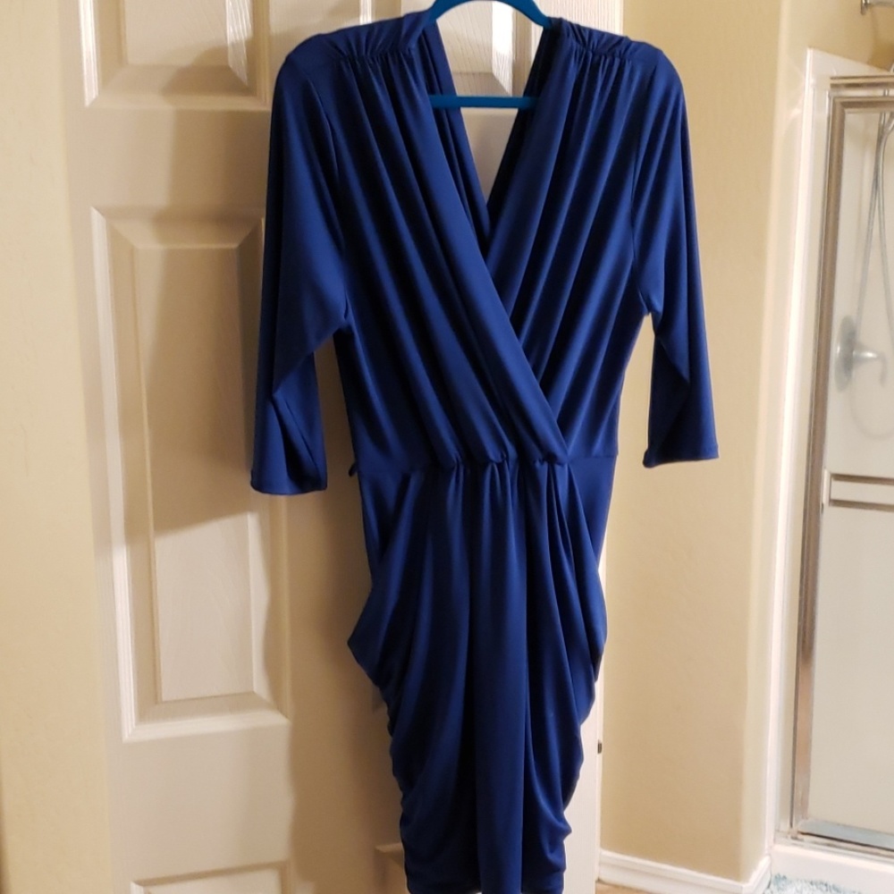 Wrap Simulation Dress with Pockets